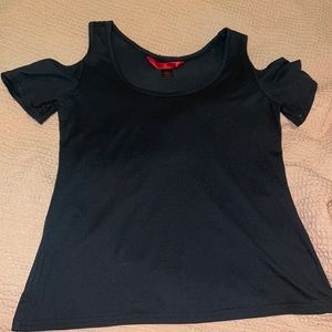 Black shirt with shoulder cut outs